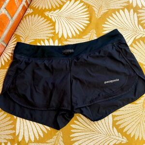 Patagonia 2.5” black running shorts